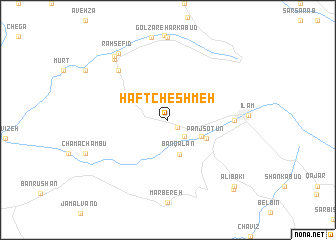 map of Haft Cheshmeh