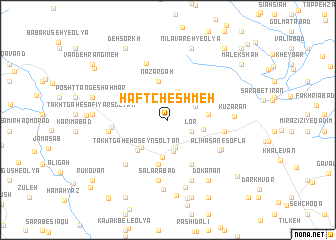 map of Haft Cheshmeh