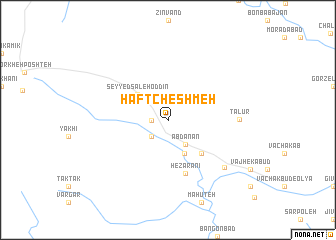 map of Haft Cheshmeh