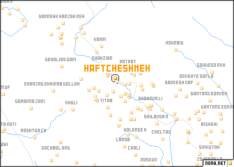 map of Haft Cheshmeh