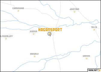 map of Hagansport