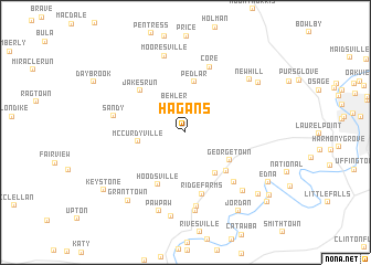 map of Hagans