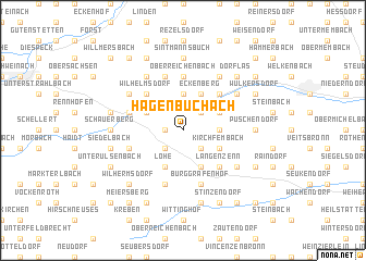 map of Hagenbüchach