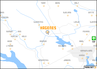 map of Hagenes