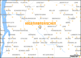 map of Hagen im Bremischen