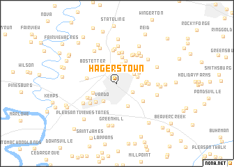 map of Hagerstown