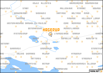 map of Hågerup