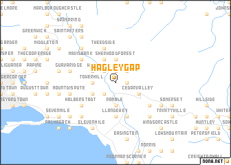 map of Hagley Gap