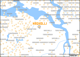 map of Hagwŏl-li