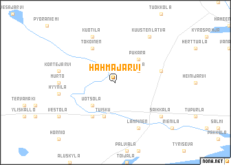 map of Hahmajärvi