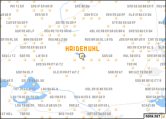 map of Haidemühl