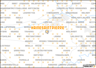 map of Haine-Saint-Pierre