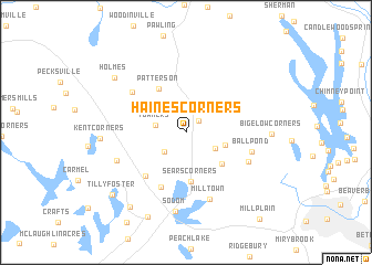 map of Haines Corners