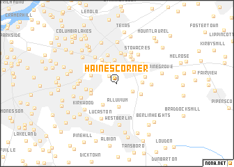 map of Haines Corner