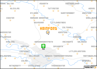 map of Hainford