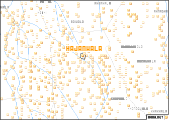 map of Hājānwāla