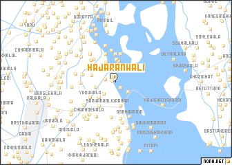 map of Hājarānwāli