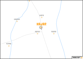 map of Ḩajar