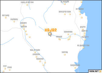 map of Ḩajar