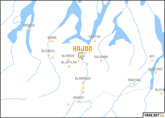 map of Ḩajar