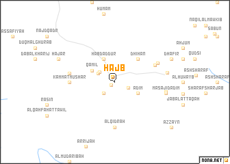 map of Ḩajb