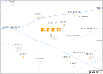 map of Hajdučica