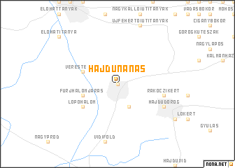 map of Hajdúnánás