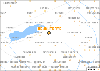 map of Hajdútanya