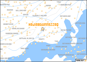 map of Hāji Abdur Razzāq