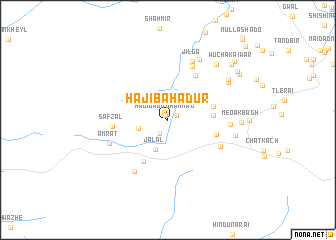 map of Hāji Bahādur