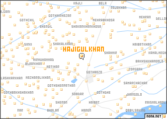 map of Hāji Gul Khān