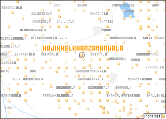 map of Hāji Khel Khān Zamānwāla