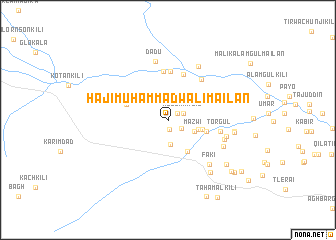 map of Hāji Muhammad Wali Mailan