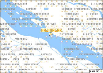 map of Hājinagar