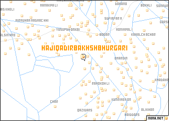 map of Hāji Qādir Bakhsh Bhurgari