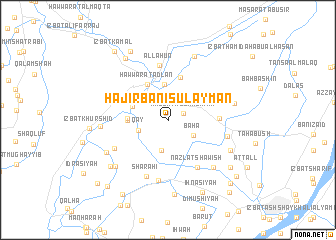 map of Ḩājir Banī Sulaymān