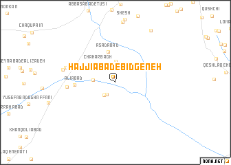 map of Ḩājjīābād-e Bīdgeneh