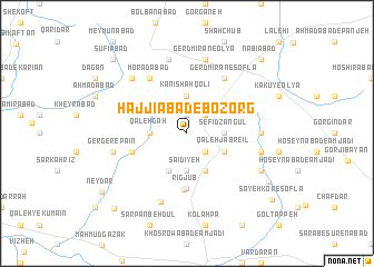 map of Ḩājjīābād-e Bozorg