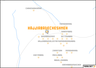 map of Ḩājjīābād-e Cheshmeh