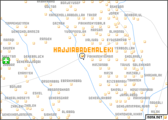 map of Ḩājjīābād-e Malekī