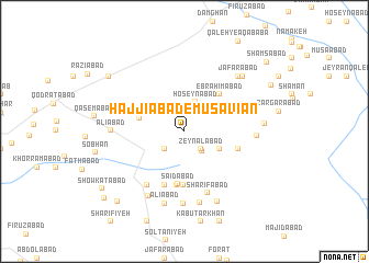 map of Ḩājjīābād-e Mūsavīān