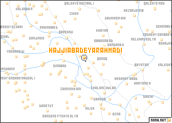 map of Ḩājjīābād-e Yāraḩmadī