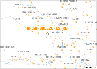 map of Ḩājjīābād-e Zereshkeh