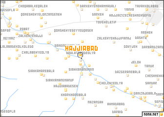 map of Ḩājjīābād