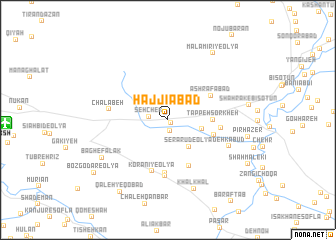 map of Ḩājjīābād