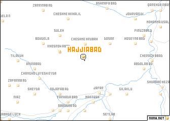 map of Ḩājjīābād