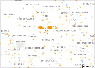 map of Ḩājjīābād