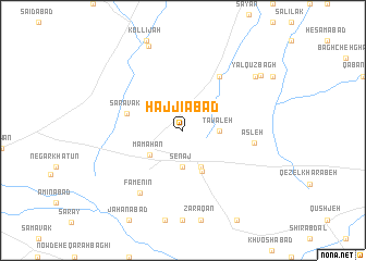 map of Ḩājjīābād