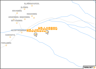 map of Ḩājjīābād