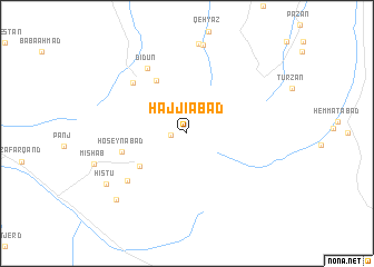 map of Ḩajjīābād